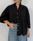 Tensione In - Camicia in cupro nera