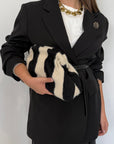 Civico23 - Borsa pouf pois nera/beige