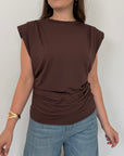 SusyMix - Maglia con spalline moro