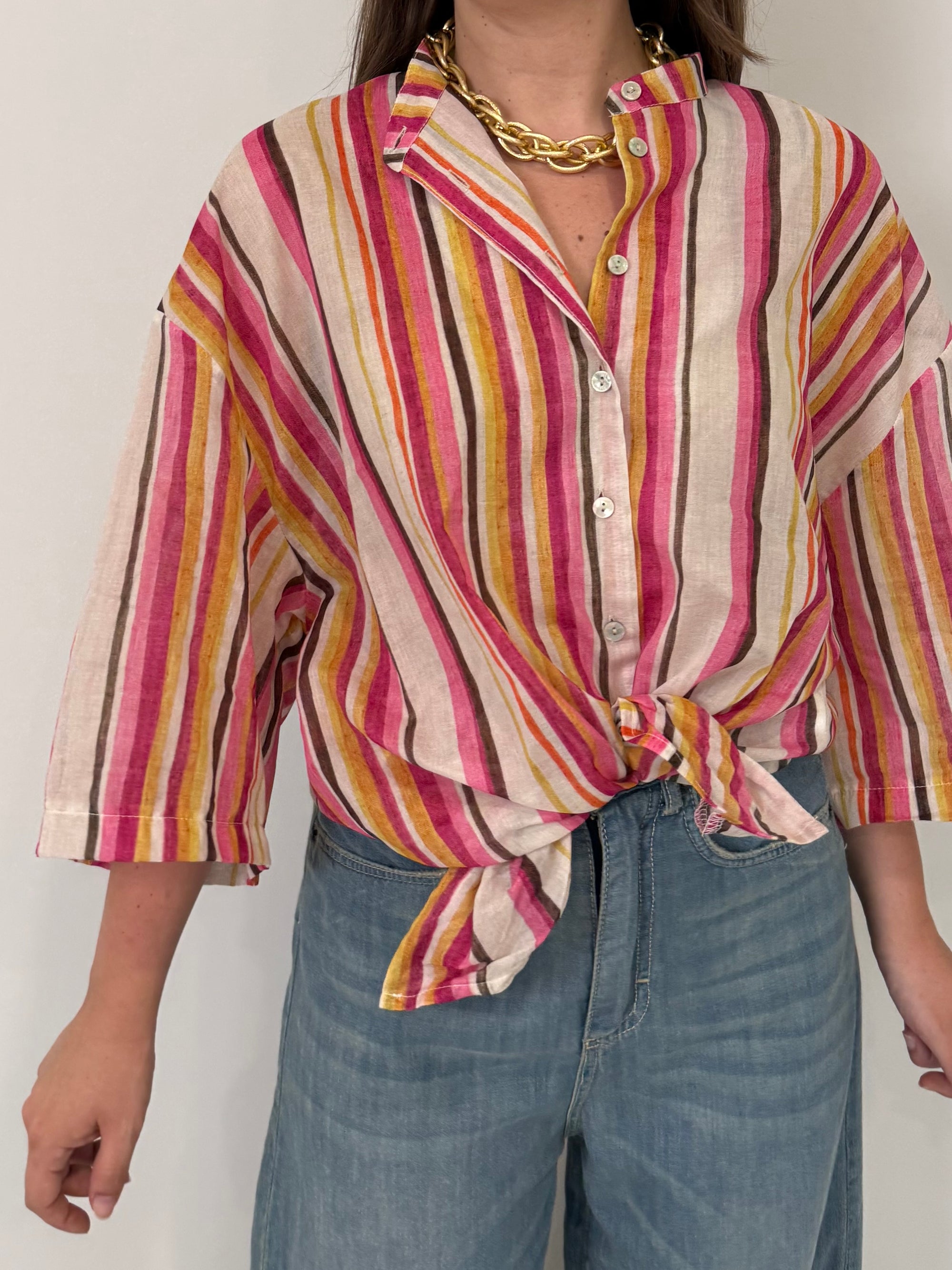 Tensione - Camicia millerighe multicolor