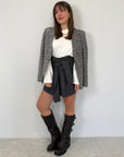 Tensione In - Gonna con maniche camicia grigia