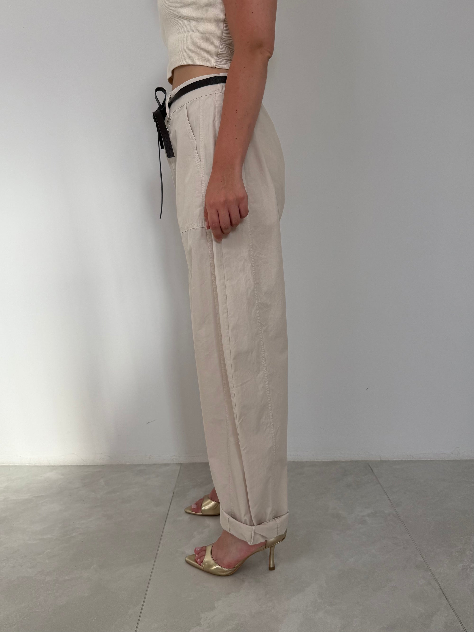 SusyMix - Pantalone con stellina LT beige