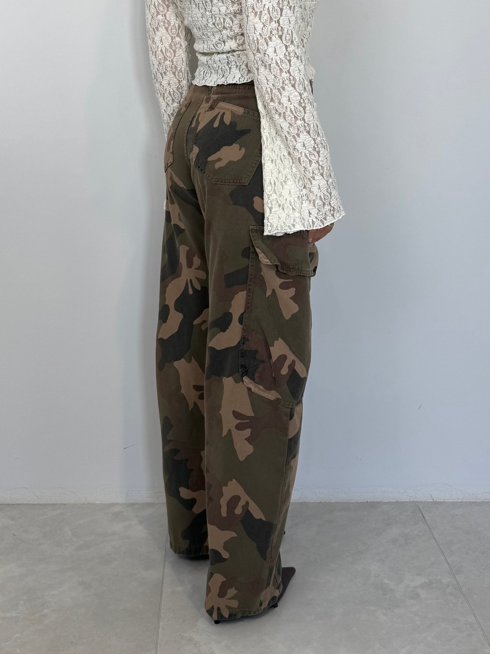 Haveone- Jeans cargo mimetico
