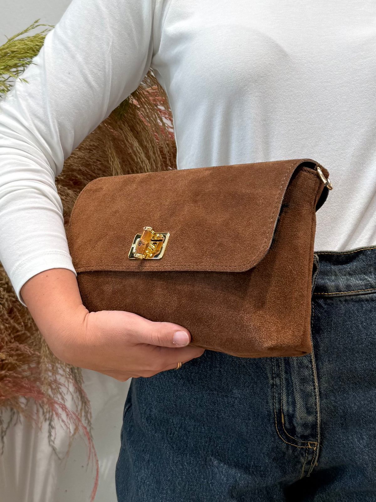 Civico23 - Borsa in vera pelle bamboo tabacco