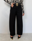 Tensione In - Pantalone barrel nero