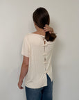 SusyMix - T-shirt con fiocchetti burro