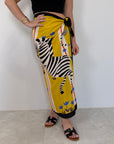 Haveone - Gonna pareo lunga con zebre gialle