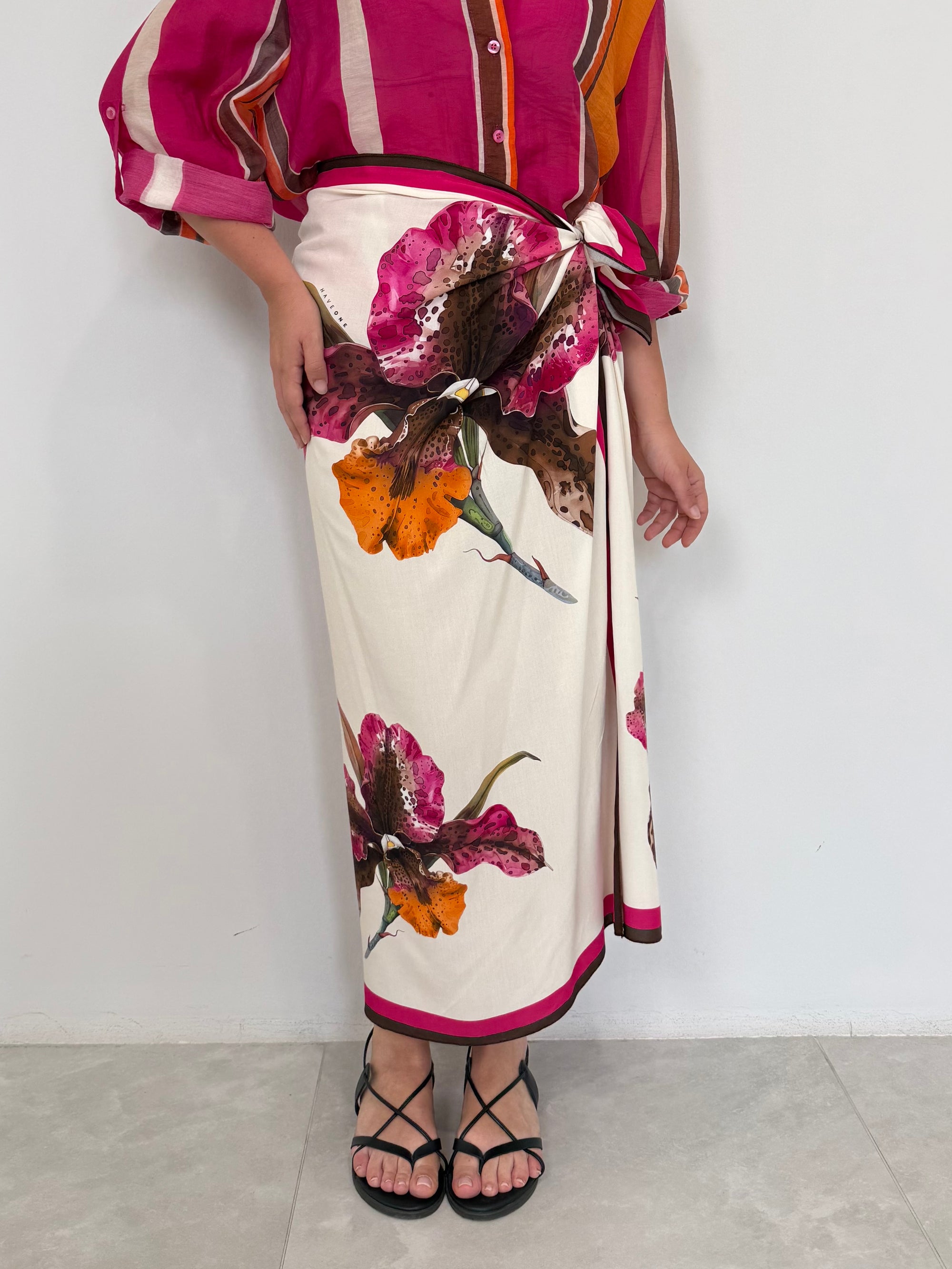Haveone - Gonna pareo lunga orchidea fuxia