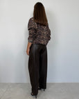 SusyMix - Pantalone similpelle no stellina moro