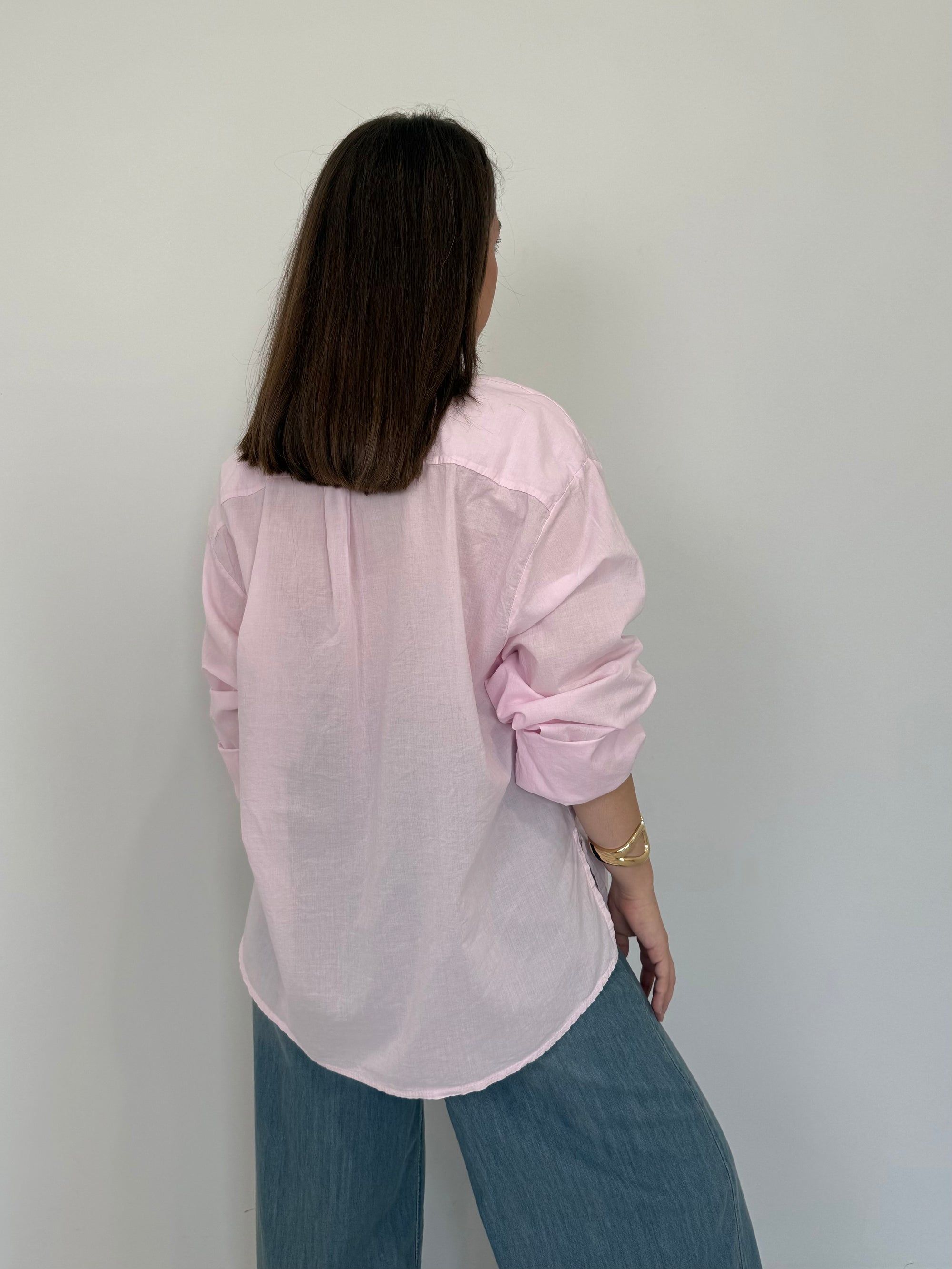 Haveone - Camicia leggera in cotone rosa
