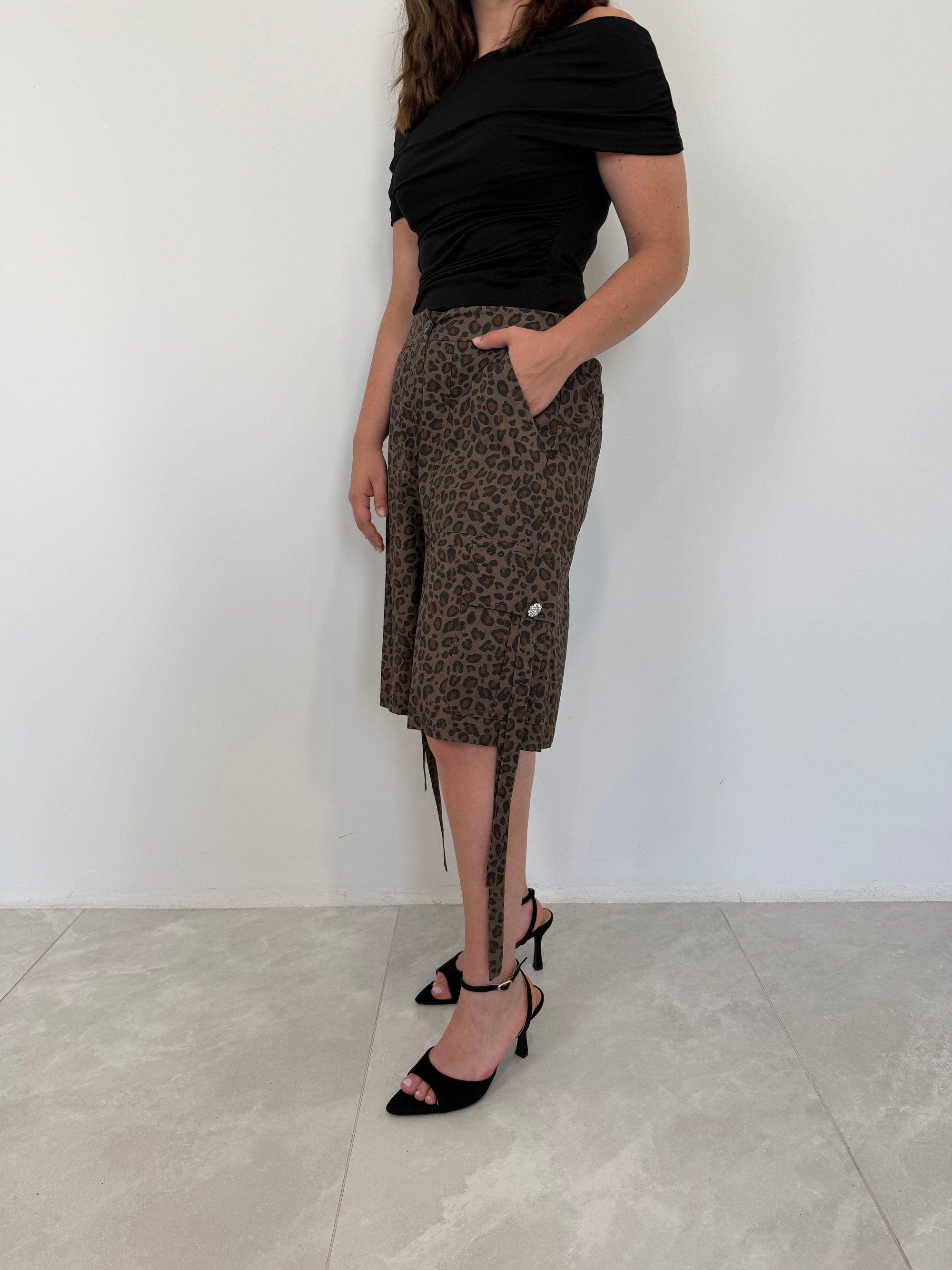 Tensione In - Bermuda cargo animalier