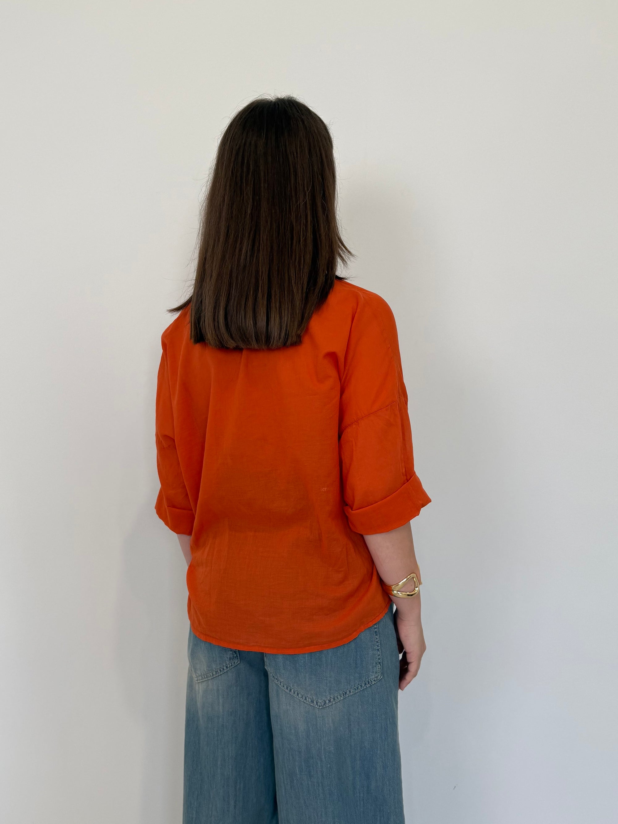 PRE-ORDINE 15/06: Haveone - Camicia in mussola di cotone papaya