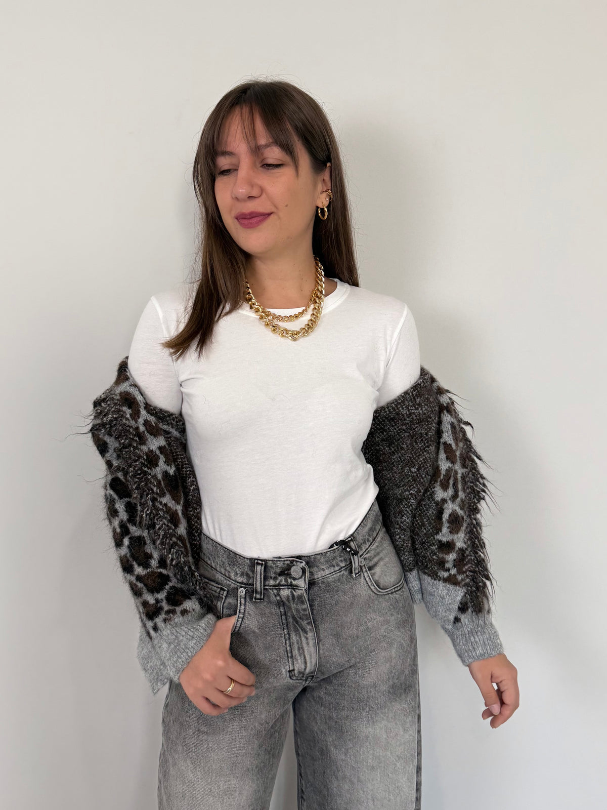 SusyMix - Maglia slim manica lunga bianca