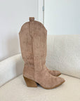 Texano beige con ricami