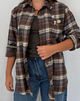 PRE-ORDINE 31/08: Civico23 - Camicia in flanella con spille moro
