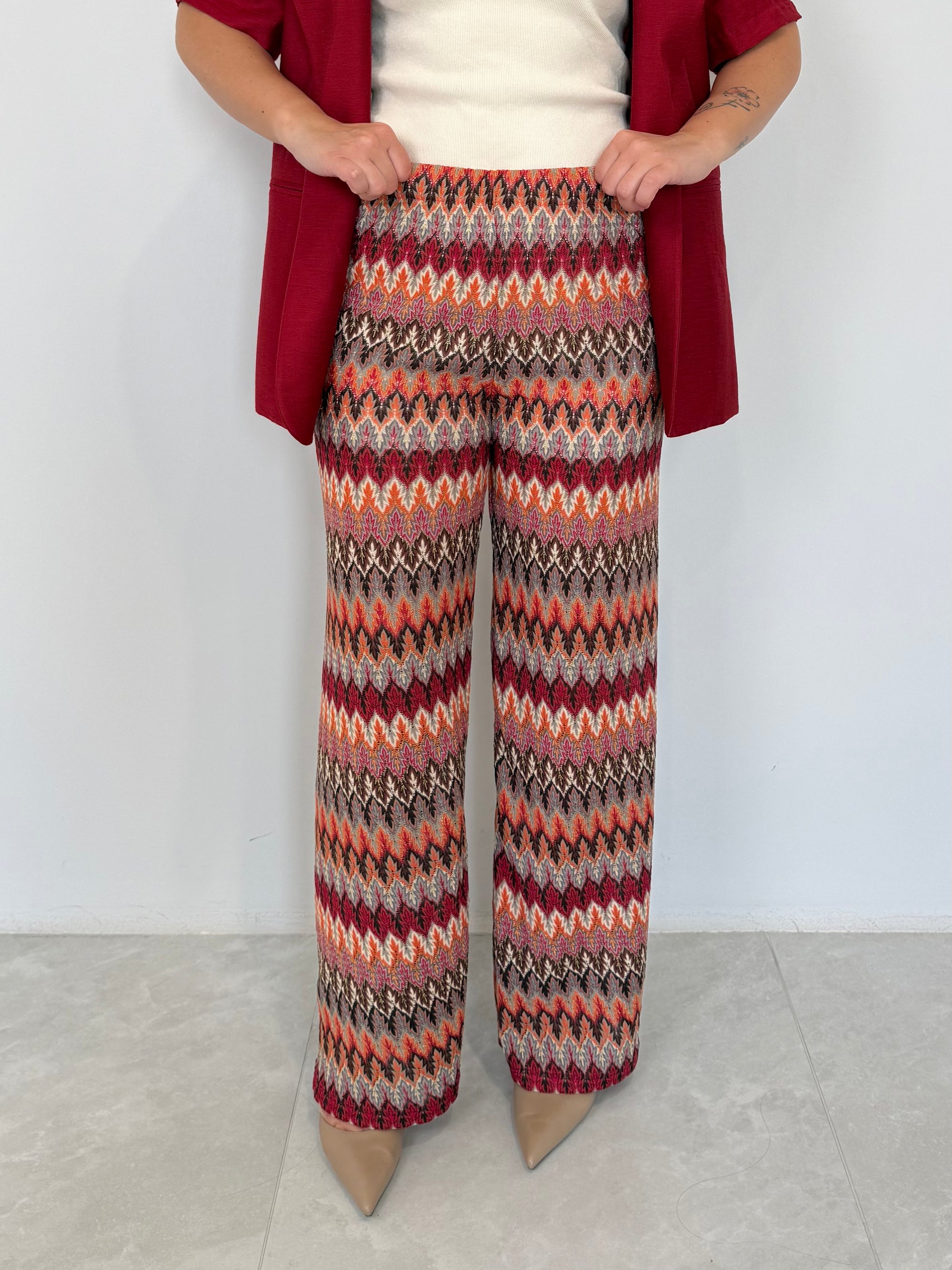 SusyMix - Pantalone zigzag rosso