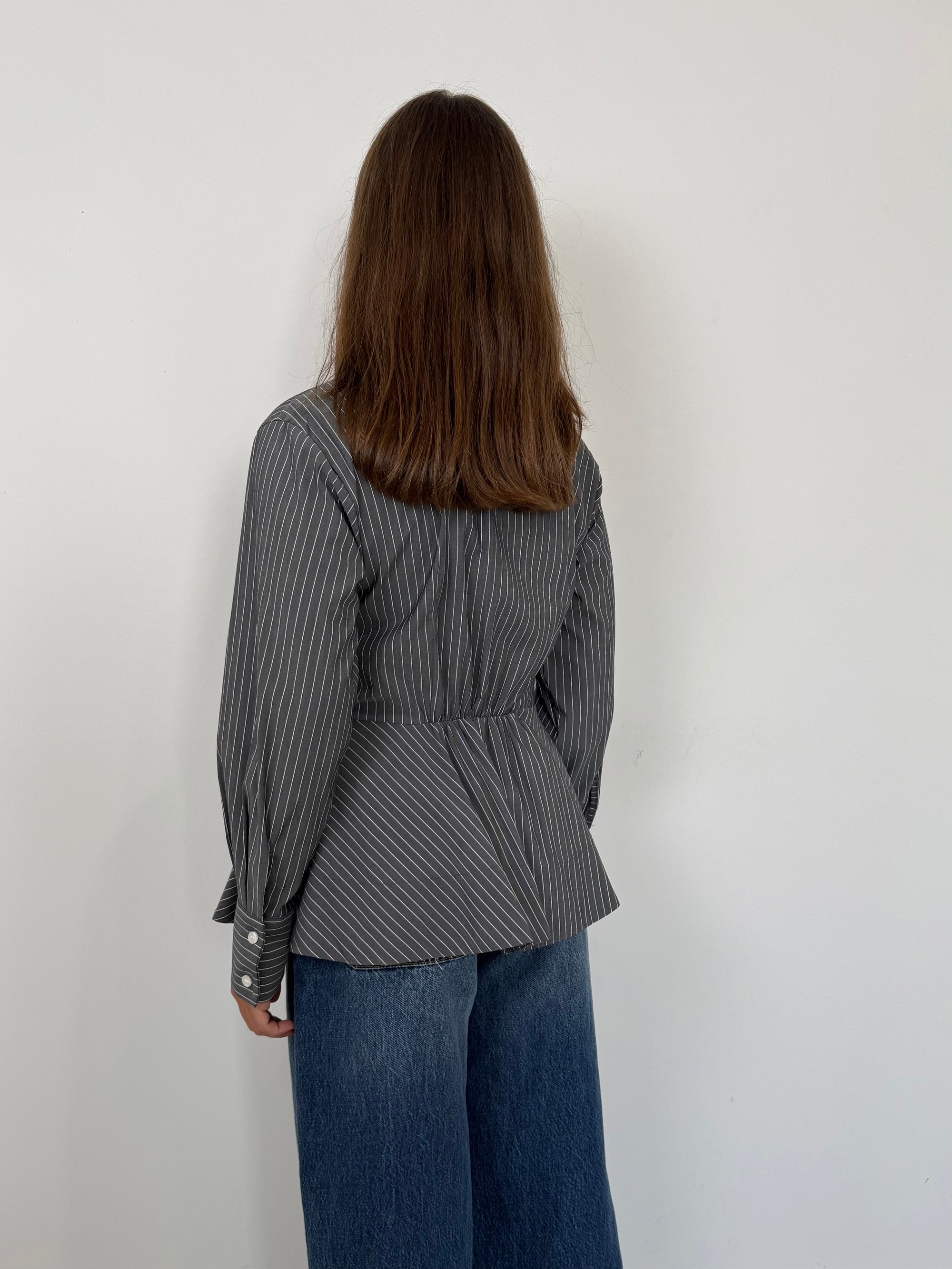SusyMix - Camicia bacchette peplum grigia