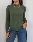 Haveone - Maglioncino basic girocollo verde