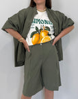 Tensione In - Bermuda in cupro verde