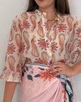 Haveone - Camicia pappagalli rosa