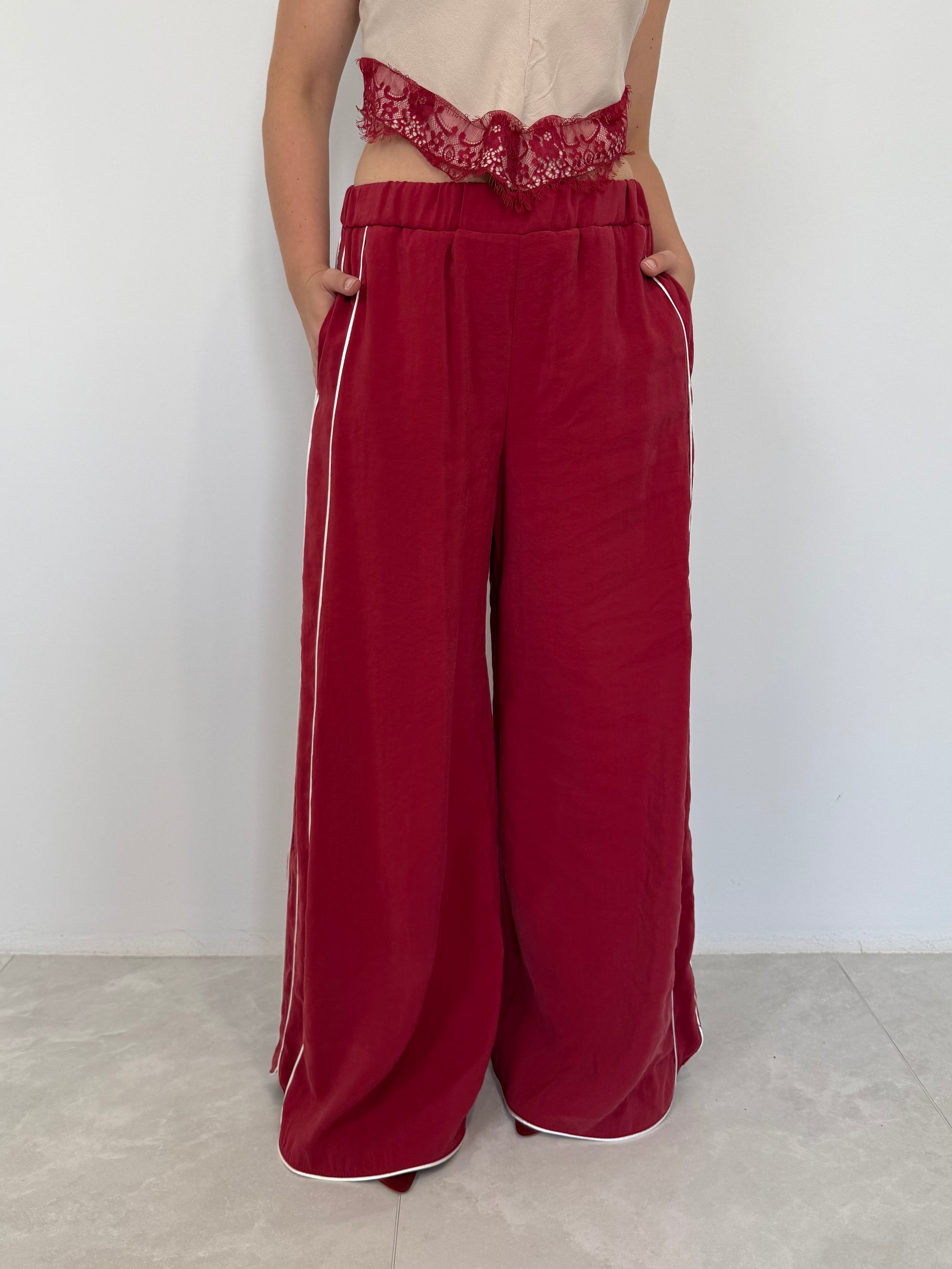 Haveone - Pantalone in cupro con banda india