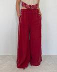 Haveone - Pantalone in cupro con banda india