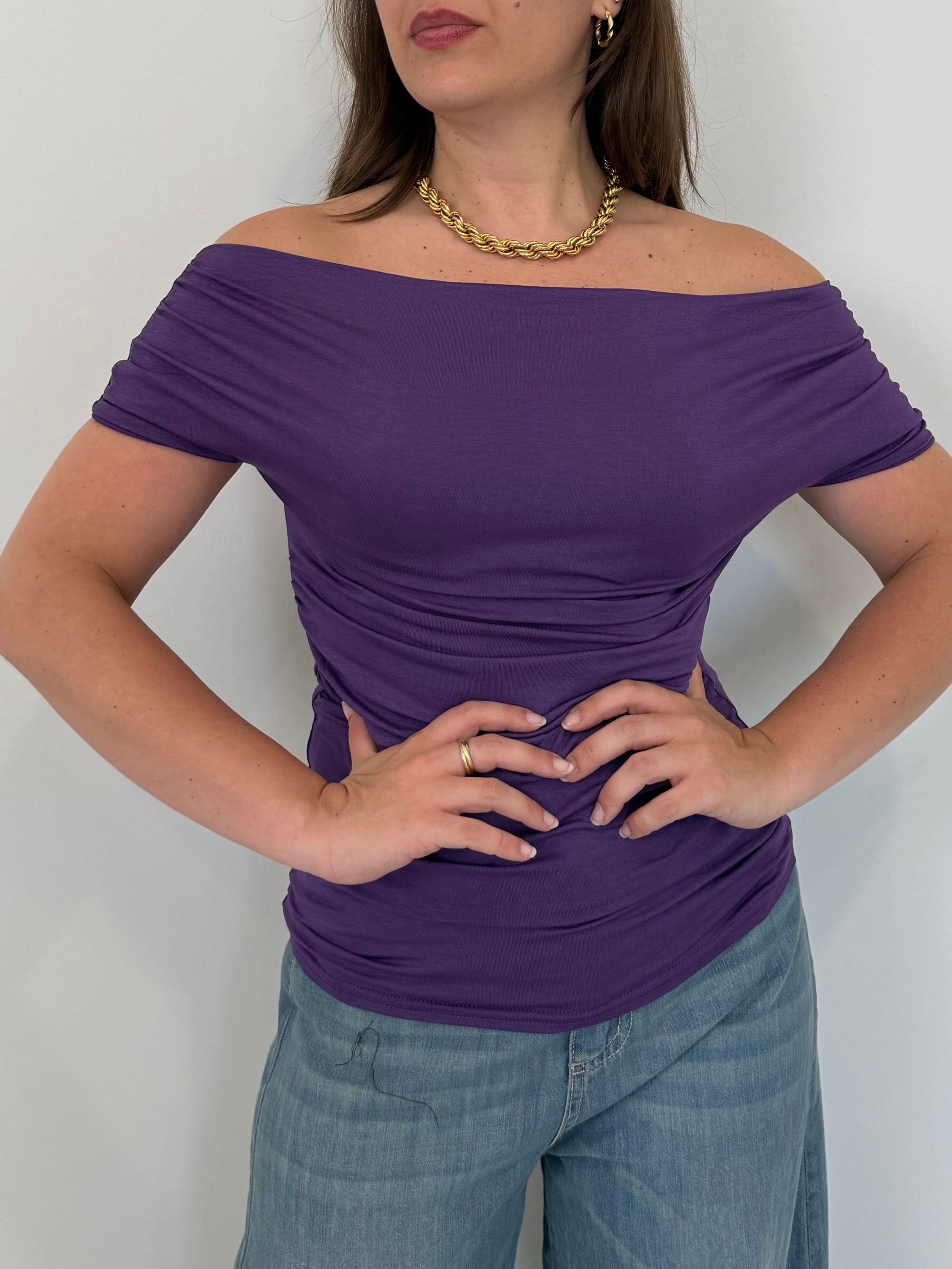 SusyMix - Maglia shiffer viola