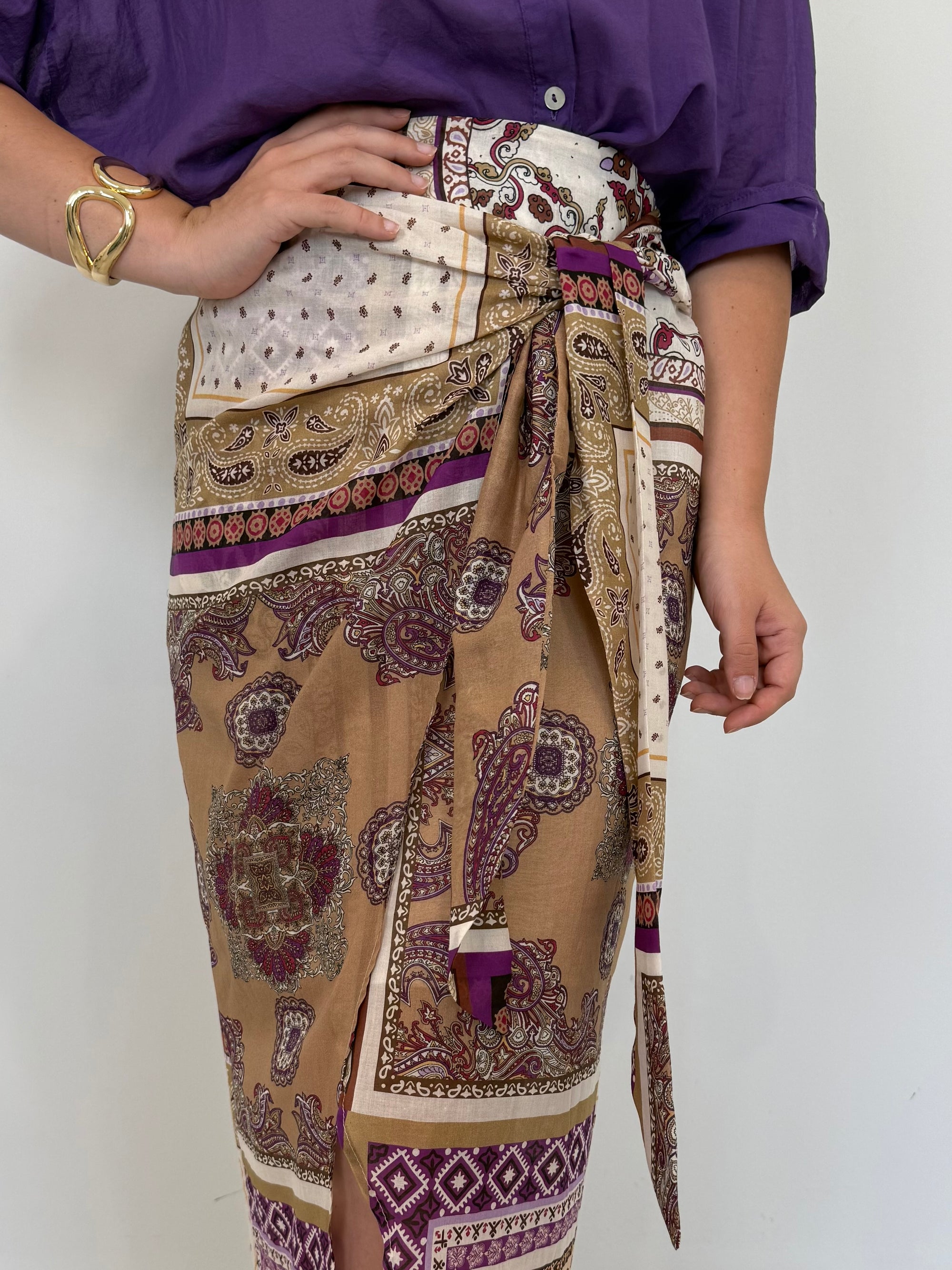 SusyMix - Gonna portafoglio paisley viola