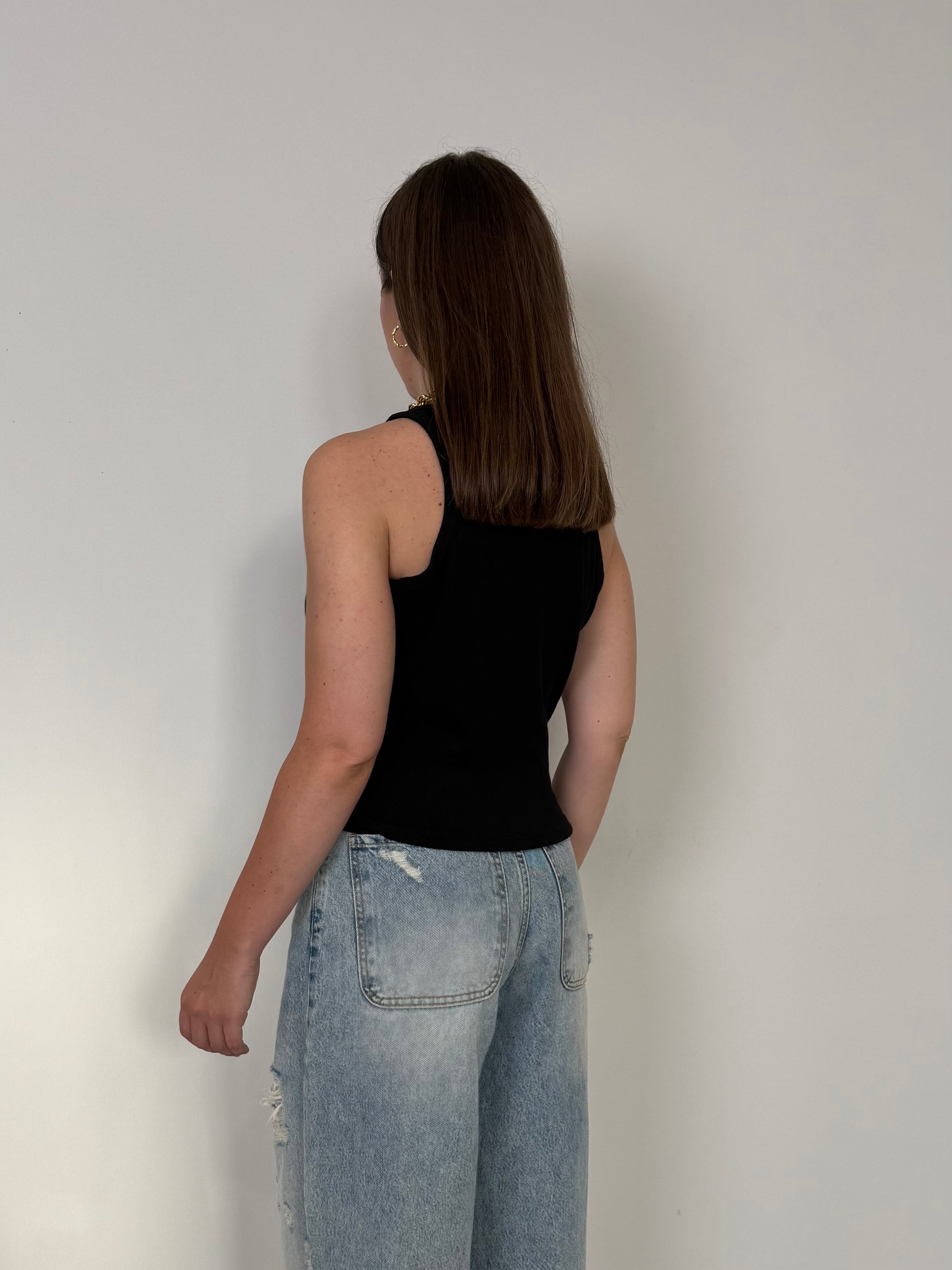 SusyMix- Canotta vogatore costine nero
