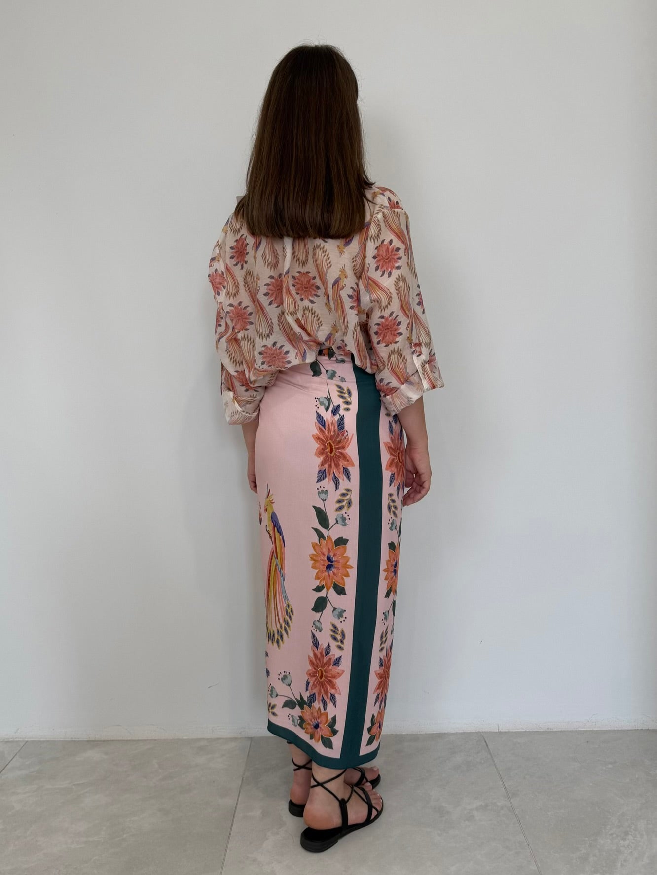 Haveone - Gonna pareo lunga pappagalli rosa