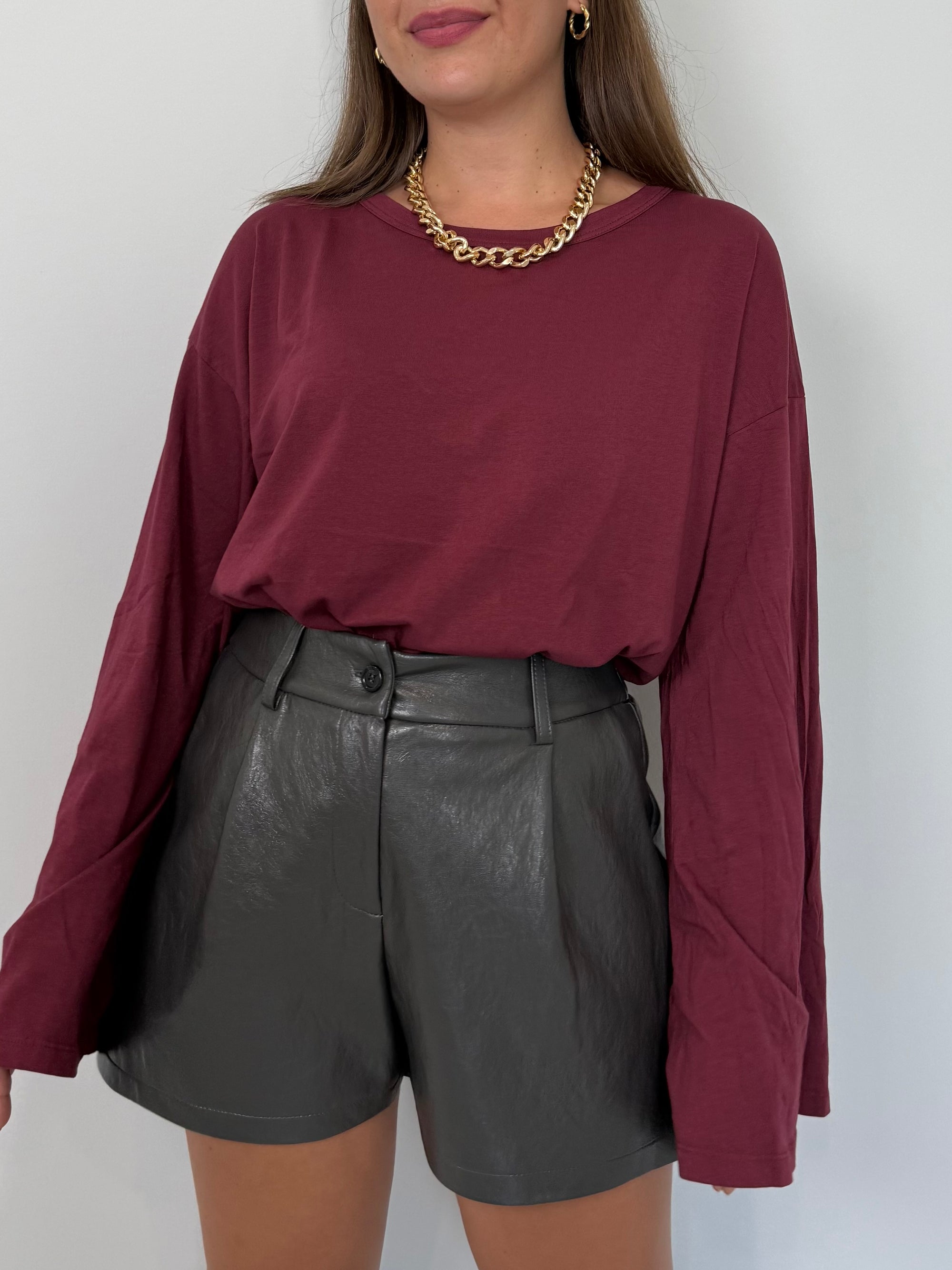 Haveone - Maglia manica trapezio bordeaux