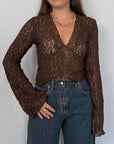 Haveone - Maglia in pizzo moro