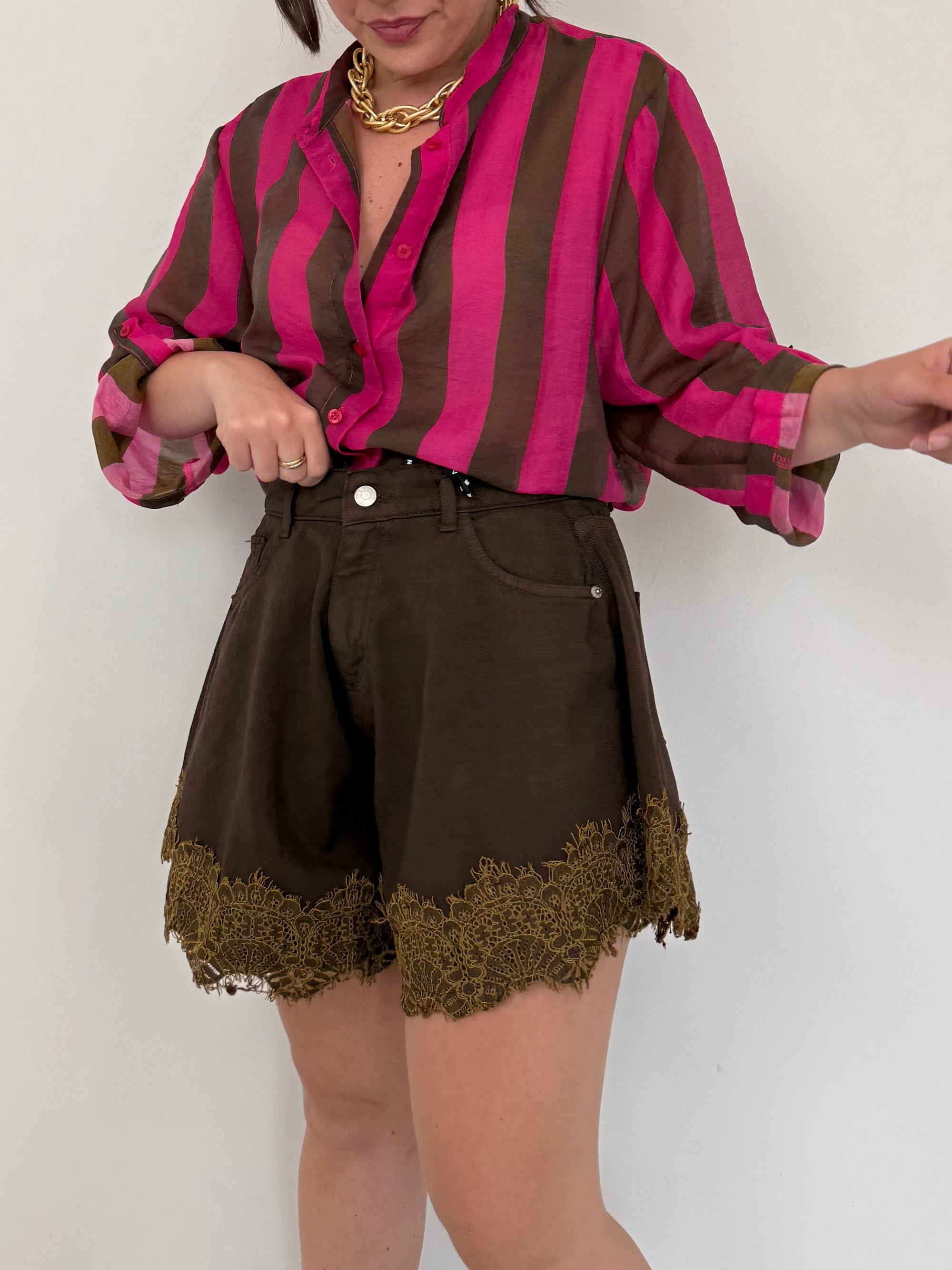 Haveone - Short Ivy farfalla moro con pizzo