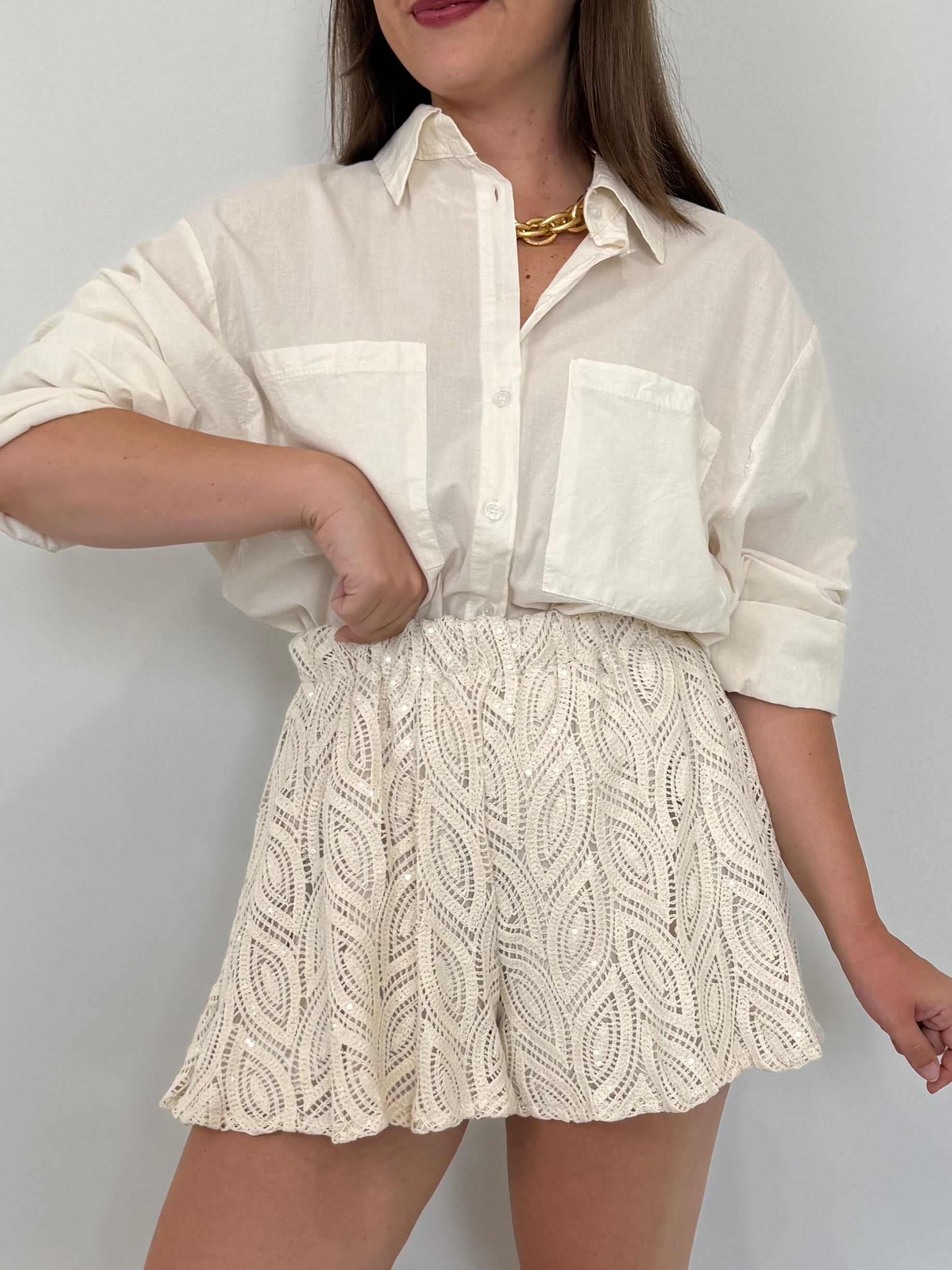 Haveone - Short svasato con punti luce