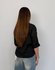 Haveone - Camicia in mussola di cotone nero