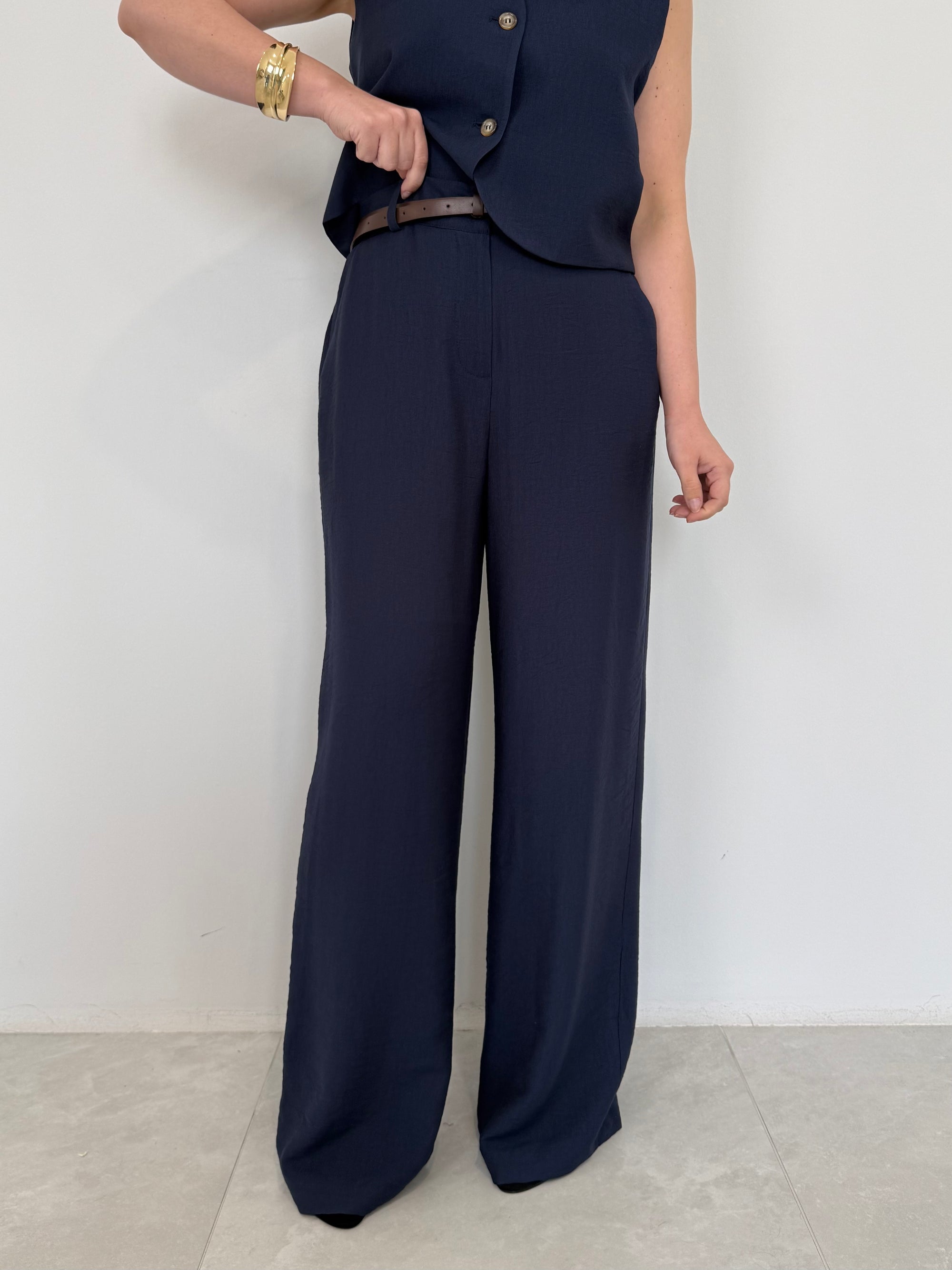 Haveone - Pantalone easy blu