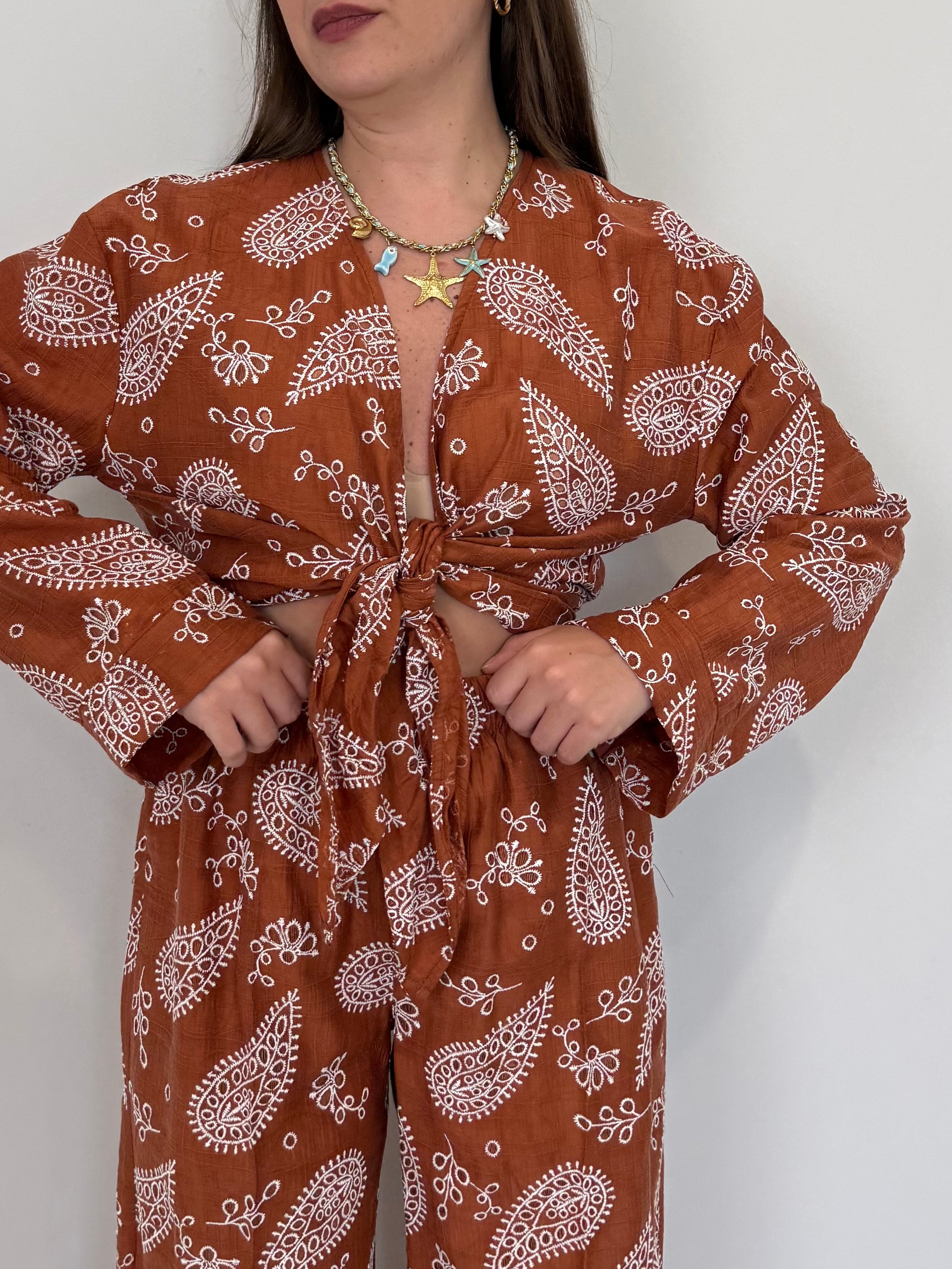 SusyMix - Camicia fantasia paisley papaya