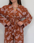 SusyMix - Camicia fantasia paisley papaya