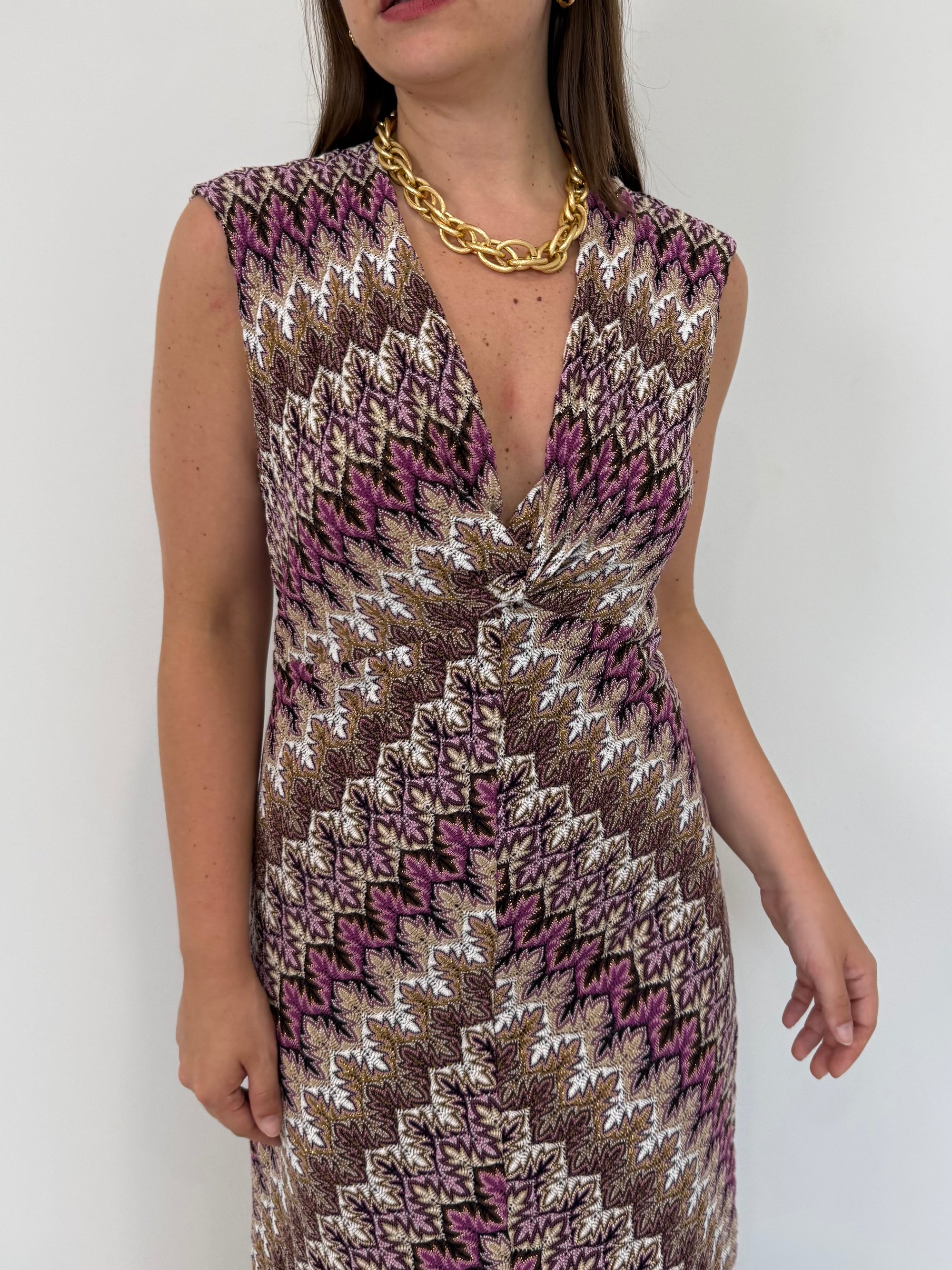 Tensione In - Abito zigzag buganville