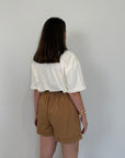 Haveone - Short in cotone con pence sabbia