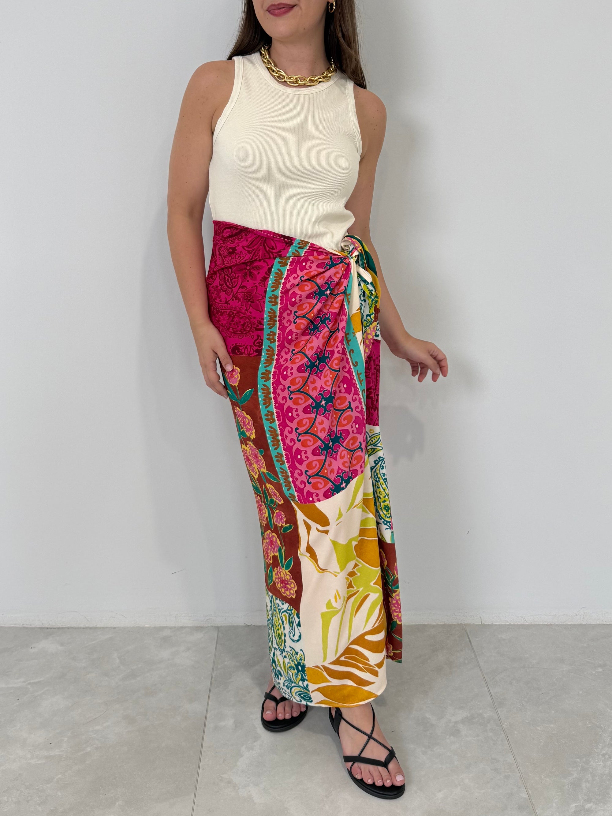 Tensione In - Gonna pareo lunga cashmere