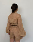 Haveone - Short in cotone nocciola
