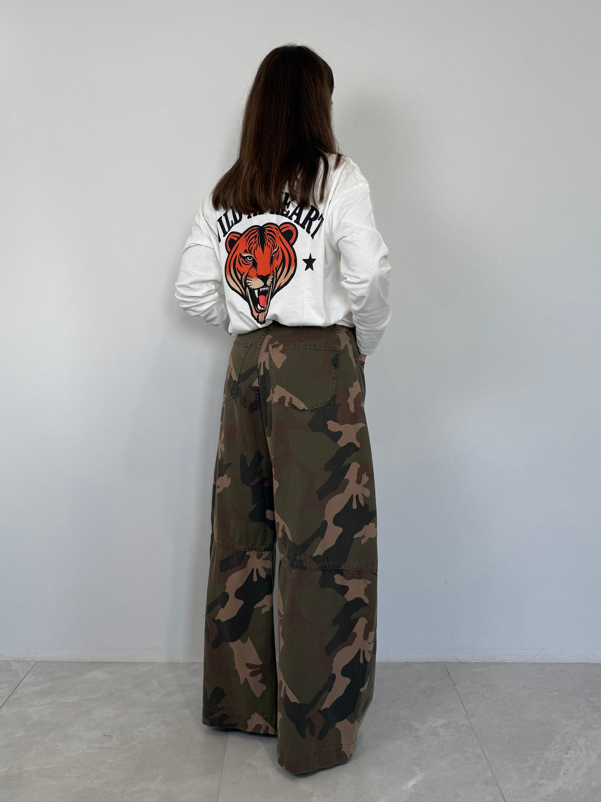 Haveone- Jeans barrel camouflage