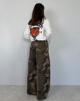 Haveone- Jeans barrel camouflage