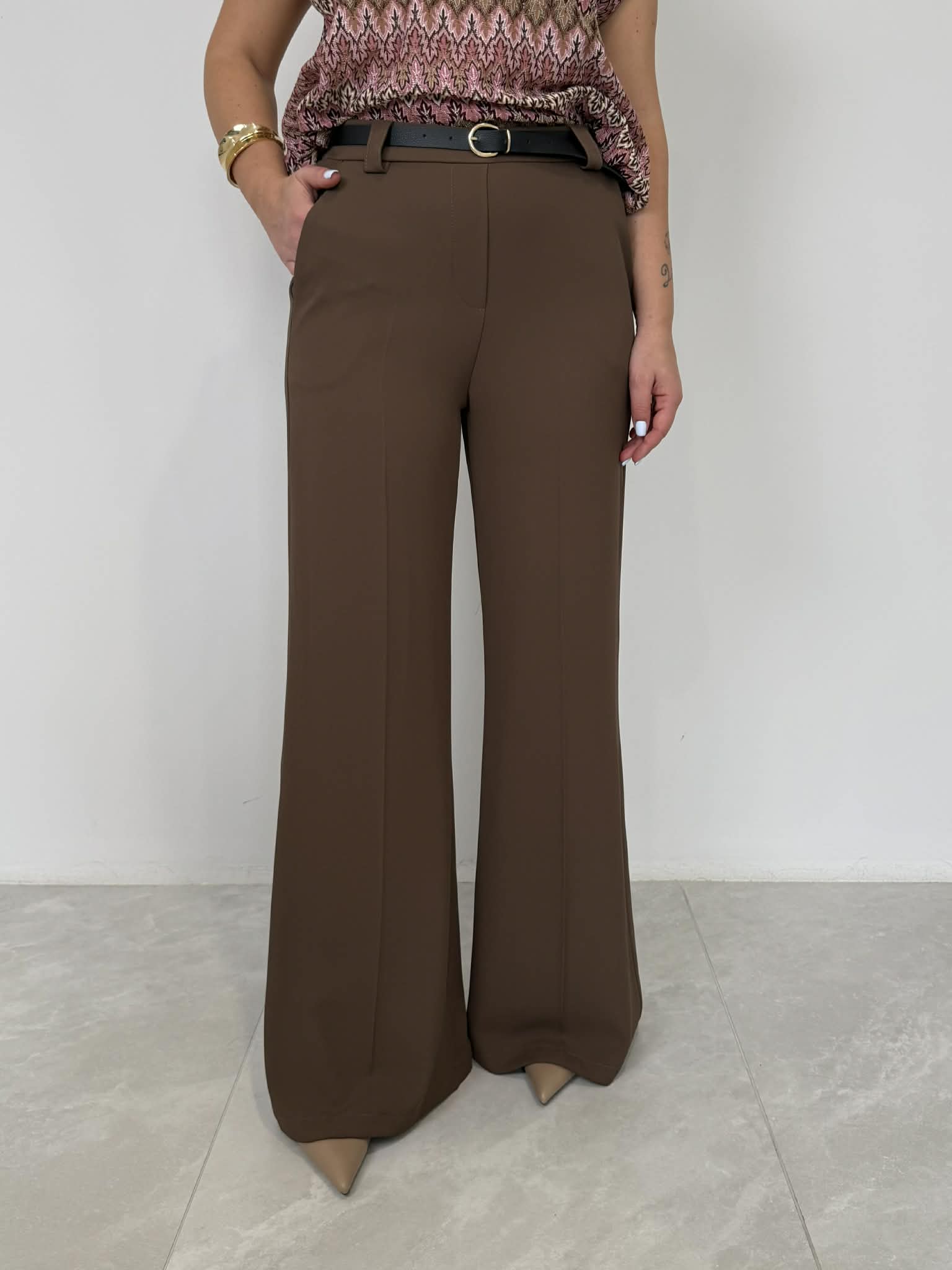 SusyMix - Pantalone fluido moro