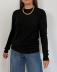 Haveone - Maglioncino basic girocollo nero