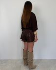 Haveone - Short farfalla in paillettes