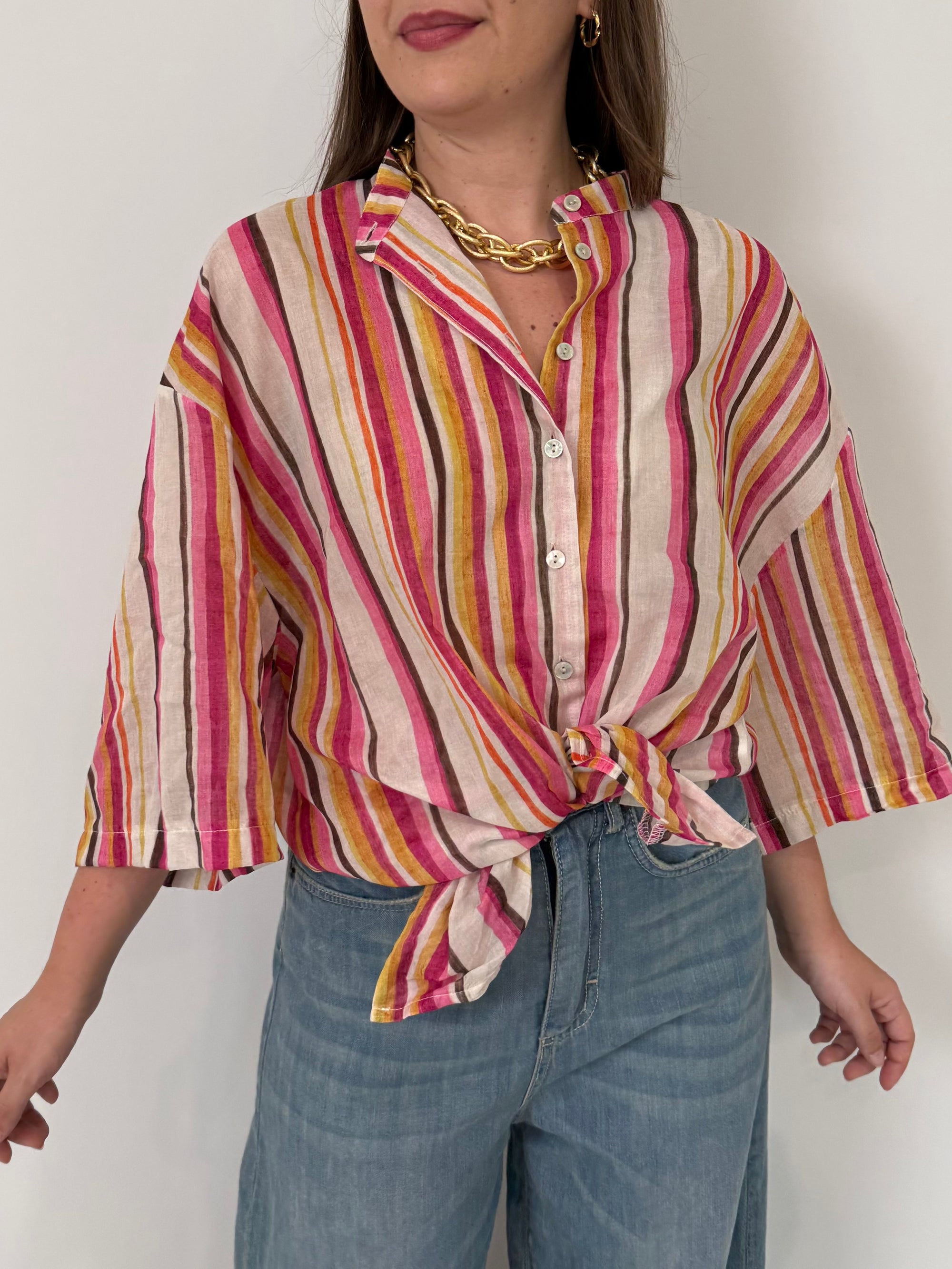 Tensione - Camicia millerighe multicolor