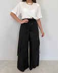 Tensione In - Pantalone cargo paracute nero