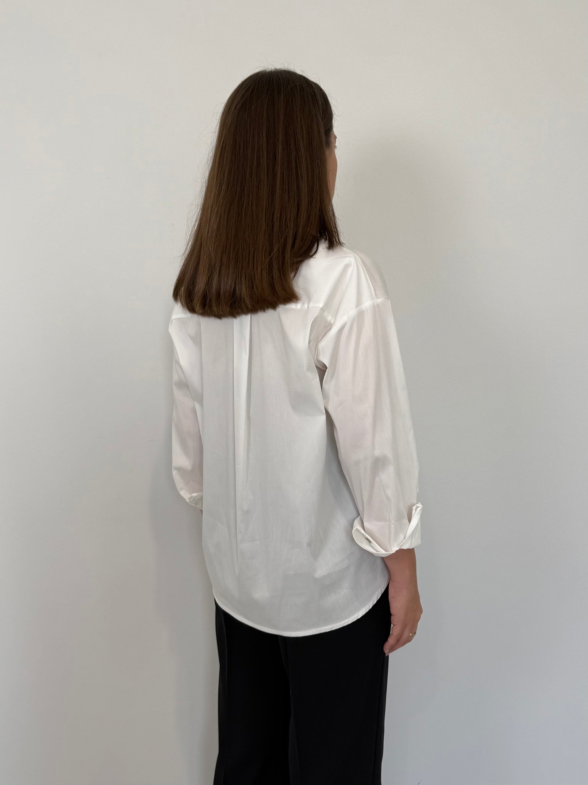 SusyMix - Camicia bianca con tasca paillettes
